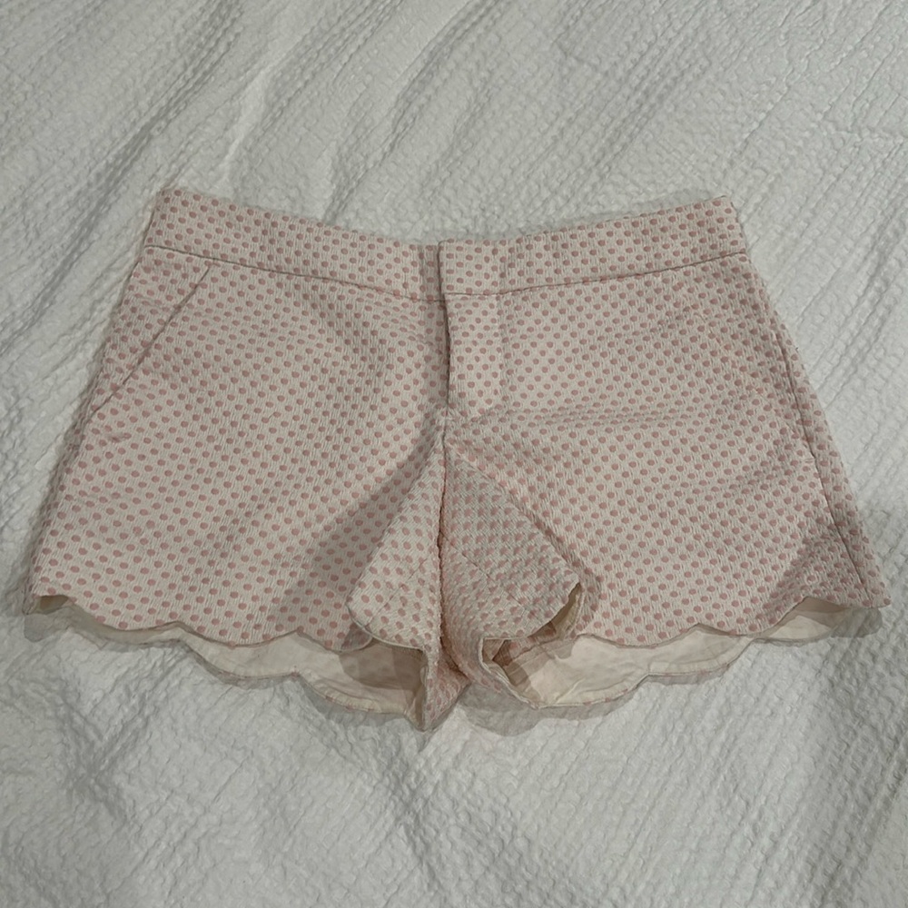 Club Monaco white and pink polka dot shorts